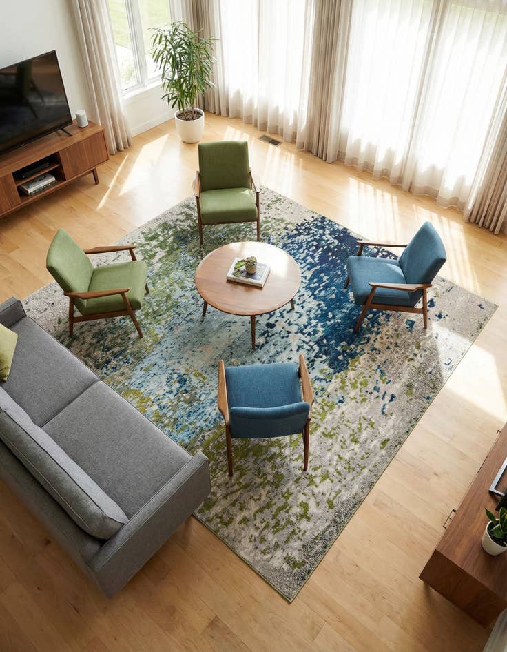 Detail image of 8' x 8' Washable Hyacinth Square Rug