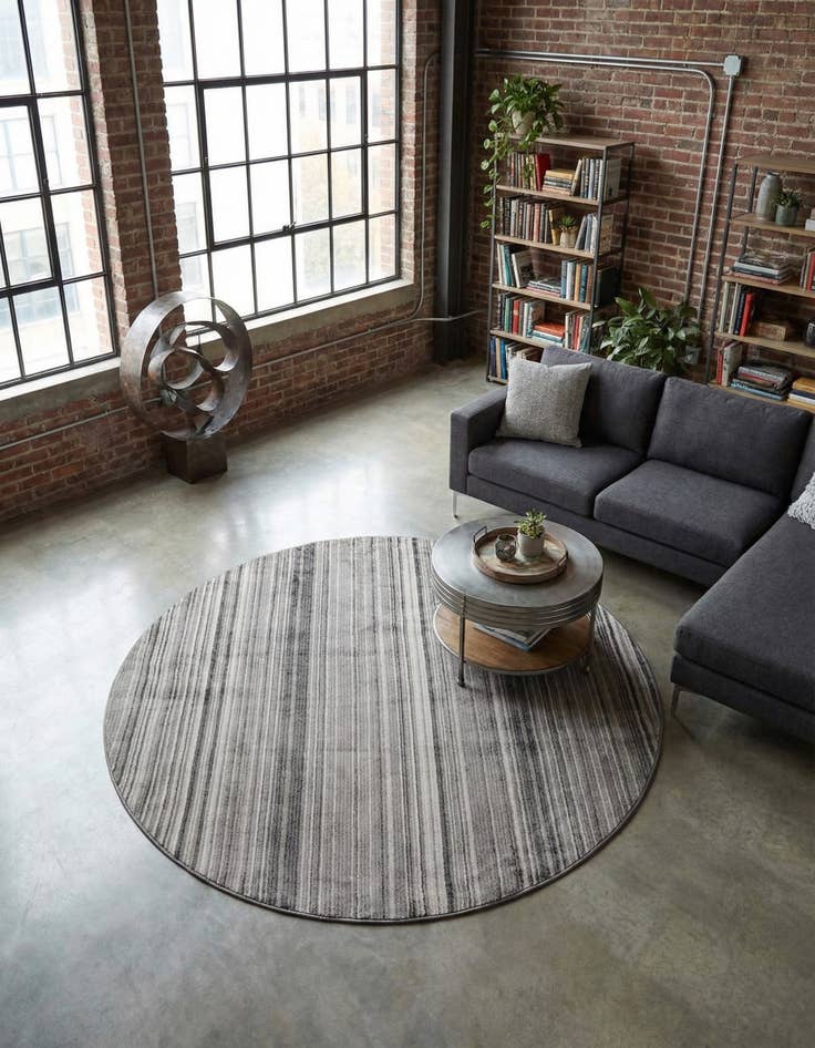 Detail image of 7' 3 x 7' 3 Gemstone Round Rug