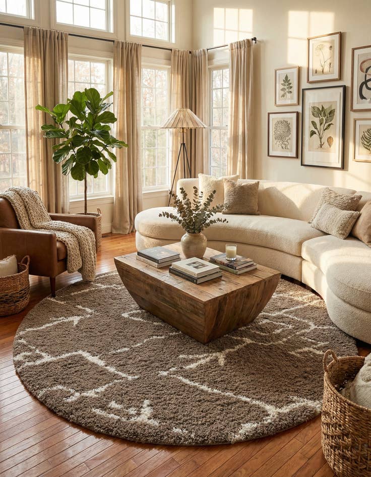 Detail image of 10' x 10' Infinity Shag Round Rug