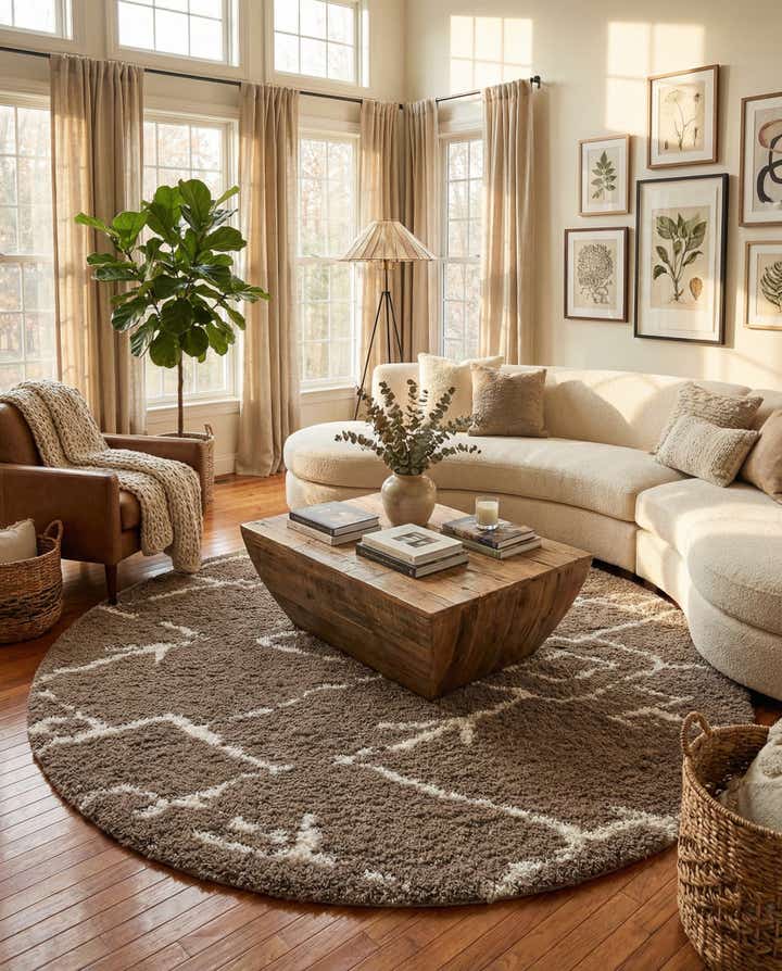 10' x 10' Infinity Shag Round Rug