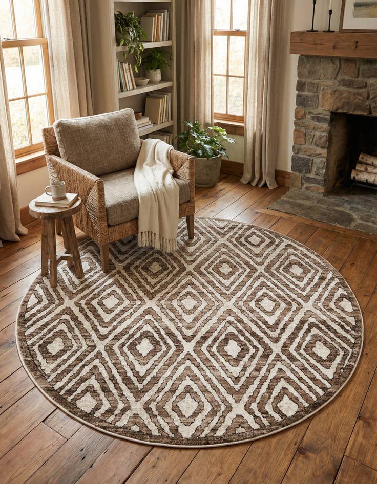 Detail image of 5' 3 x 5' 3 Hermitage Round Rug