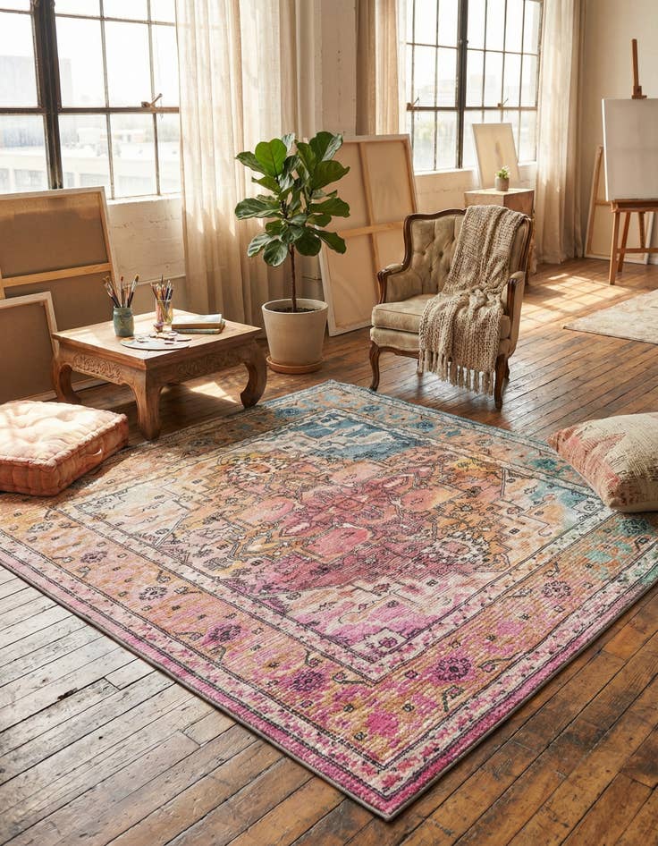 Detail image of 5' 3 x 5' 3 Medina Square Rug