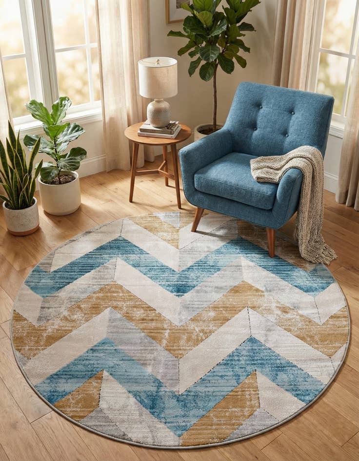 Detail image of 6' x 6' Leipzig Round Rug