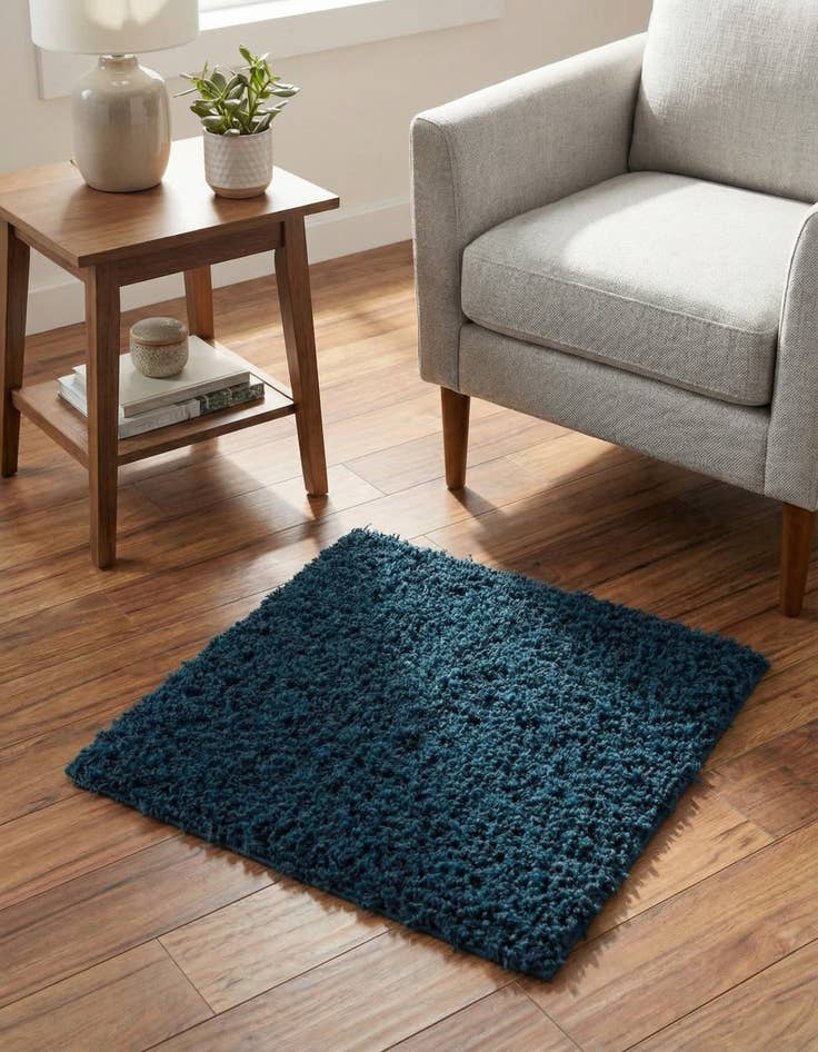 Detail image of 2' 2 x 2' 2 Solid Shag Square Rug