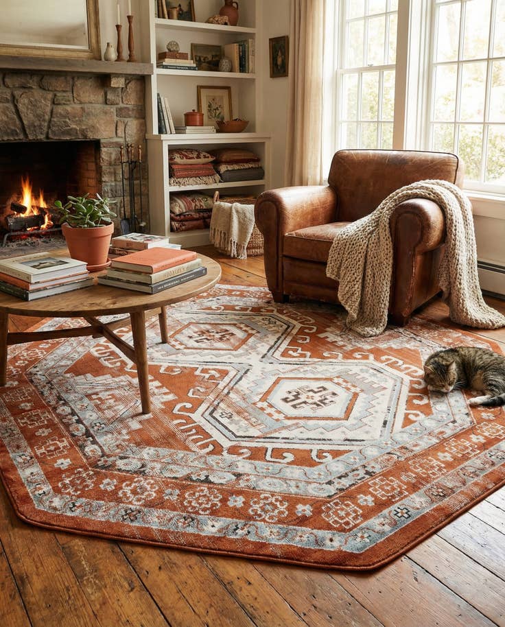Detail image of 7' 10 x 7' 10 Charlotte Octagon Rug