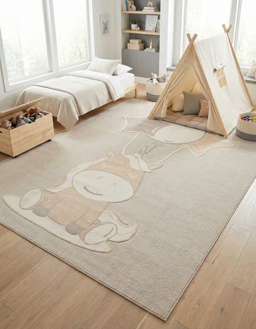 Peach Blossom Whimsy Kids Rug
