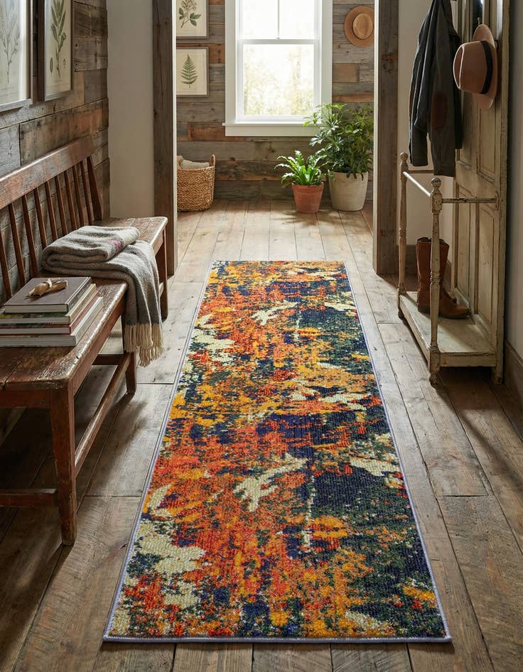 Detail image of 2' x 6'  Washable Haerfest Runner Rug