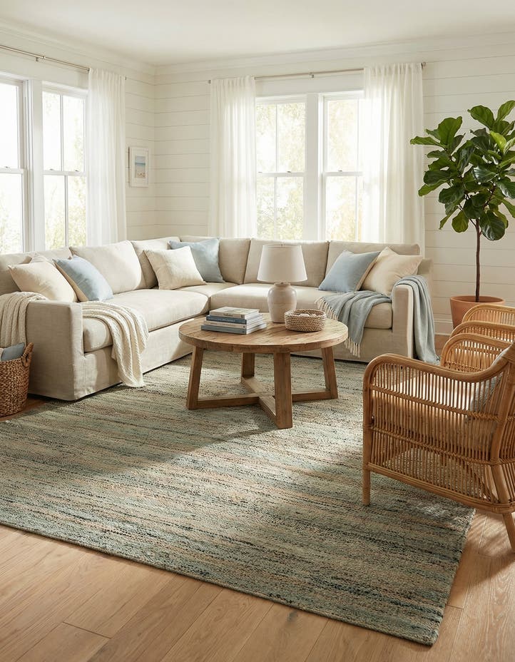 7' 10 x 10' Hand Woven Palm Beach Jute Rug