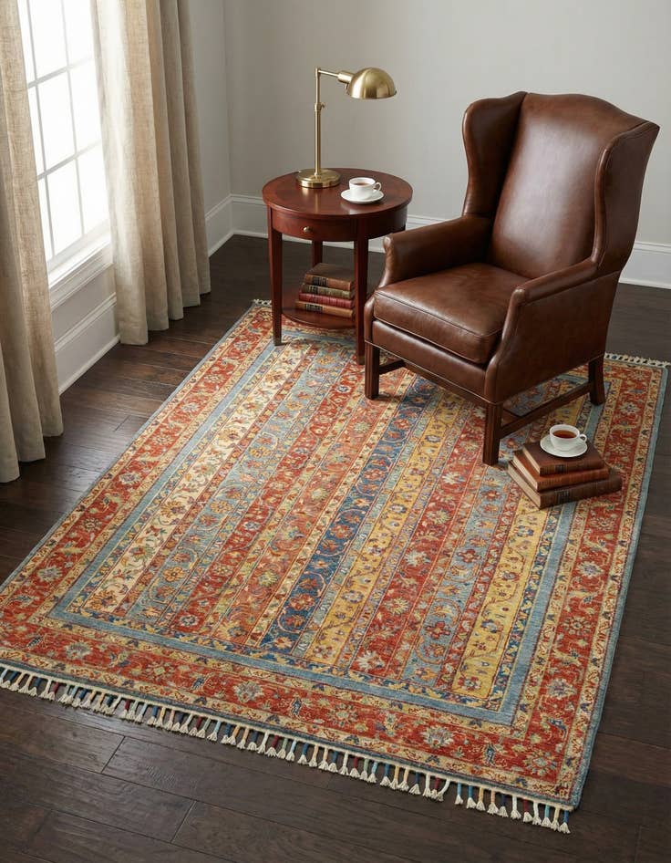 Detail image of 5' x 6' 3 Hand Knotted Ariana Ziegler Rug