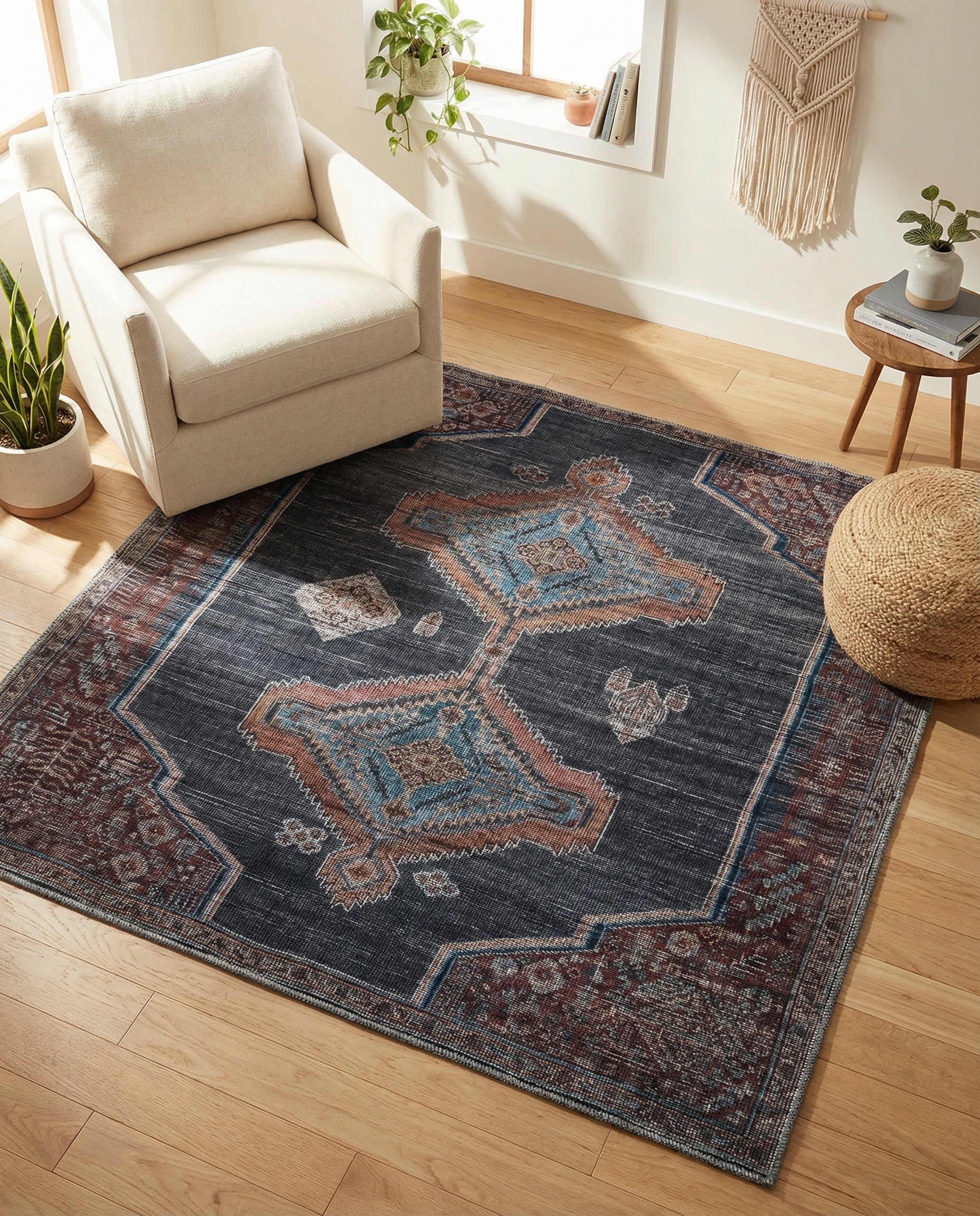 5' 3 x 5' 3 Washable Sisu Square Rug