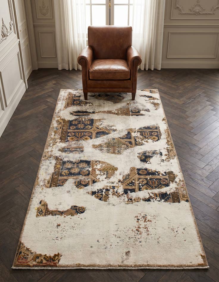 Detail image of 3' 3 x 6' Hand Knotted Ultra Vintage Persian Wool Rug