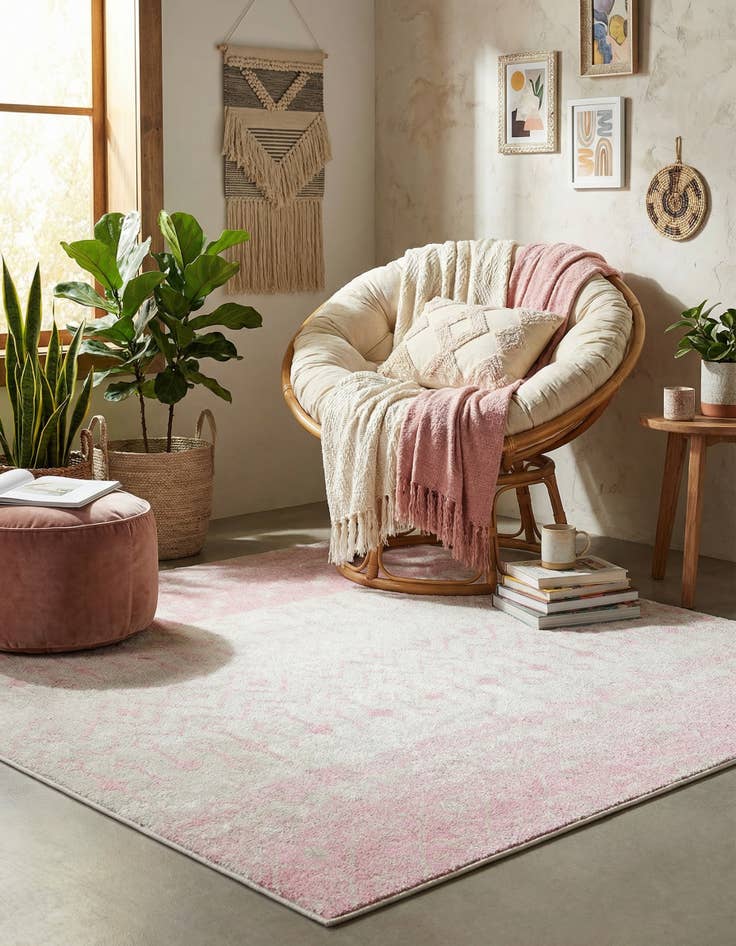 Detail image of 6' x 6' Moroccan Trellis Square Rug