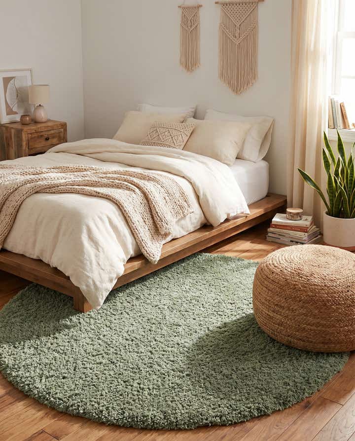 5' 3 x 5' 3 Zermatt Shag Round Rug
