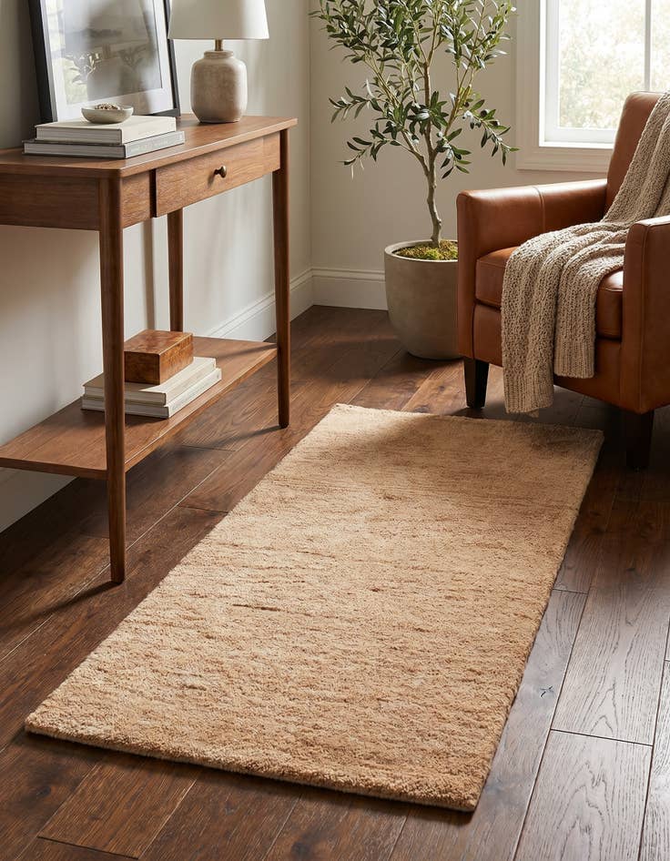 Detail image of 2' 4 x 4' 7 Hand Knotted Kashkuli Gabbeh Wool Runner Rug