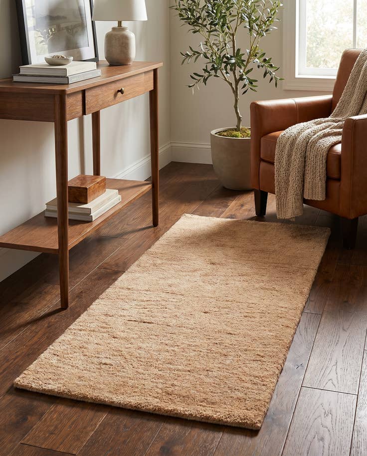 Detail image of 2' 4 x 4' 7 Hand Knotted Kashkuli Gabbeh Wool Runner Rug