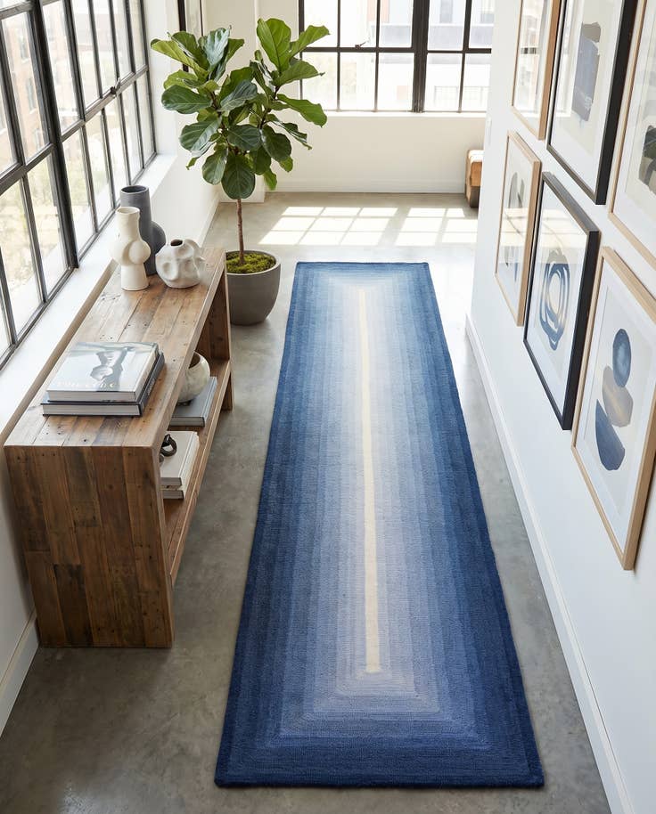 Detail image of 2' 7 x 12' Ombre Wool Runner Rug