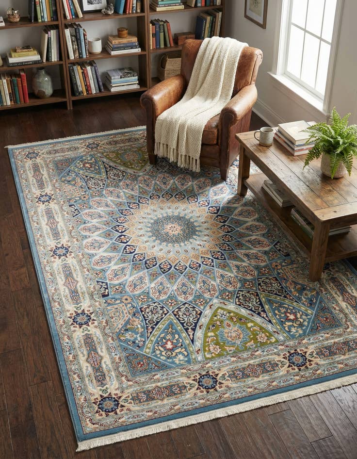 Detail image of 5' 3 x 8' Nain Design Rug