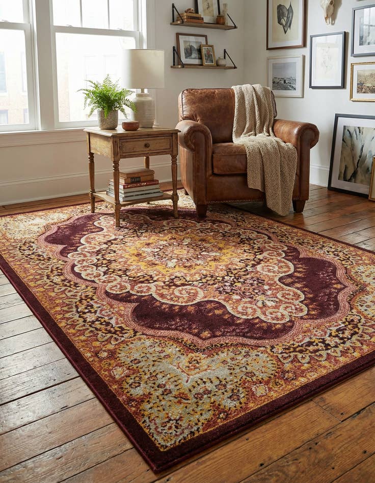 Detail image of 5' 3 x 8' Kamala Washable Rug