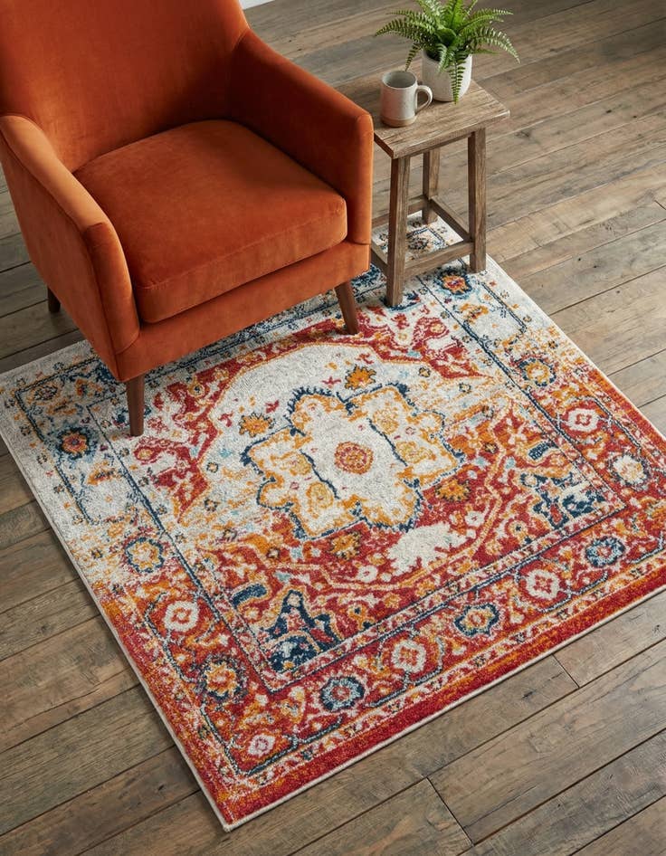 Detail image of 4' x 4' Madeline Vintage Square Rug