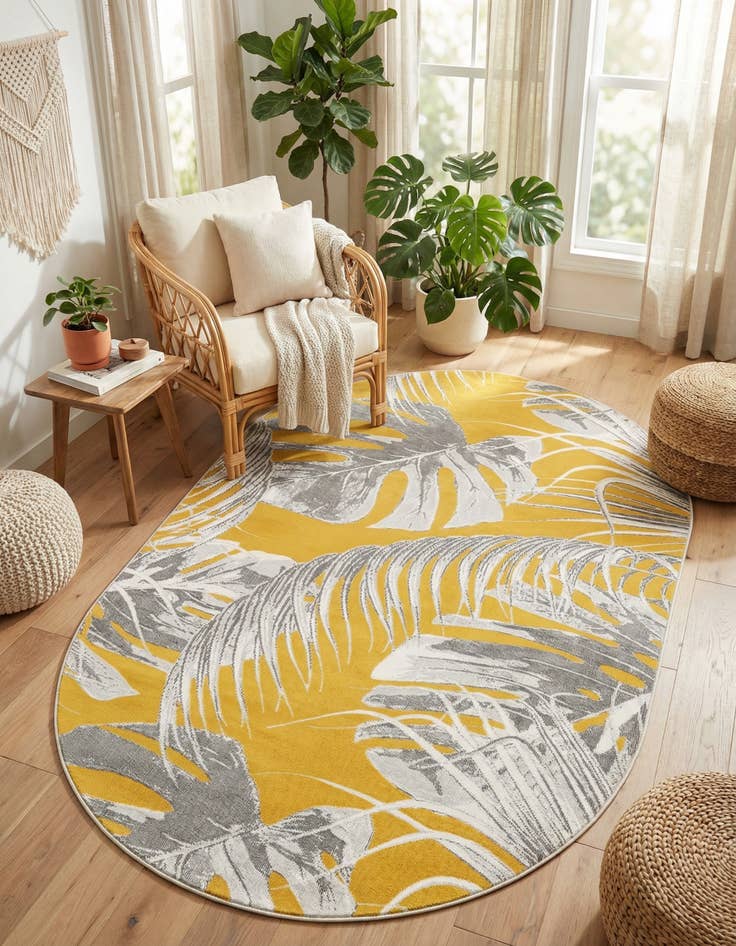 Detail image of 5' 3 x 7' 10 Blossom Oval Rug