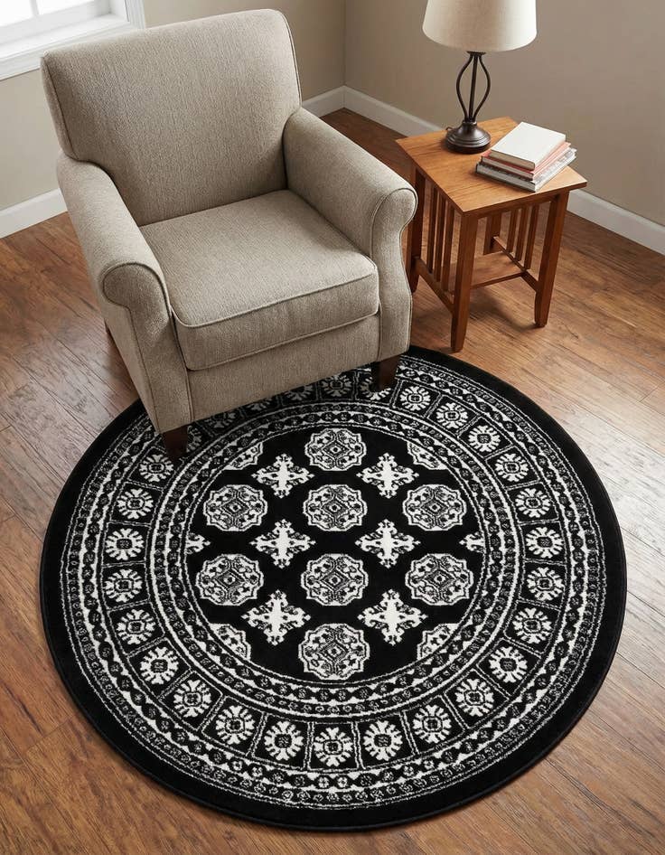 Detail image of 3' x 3' Bokhara Round Rug