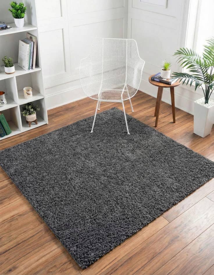 Detail image of 4' x 4' Soft Solid Shag Square Rug