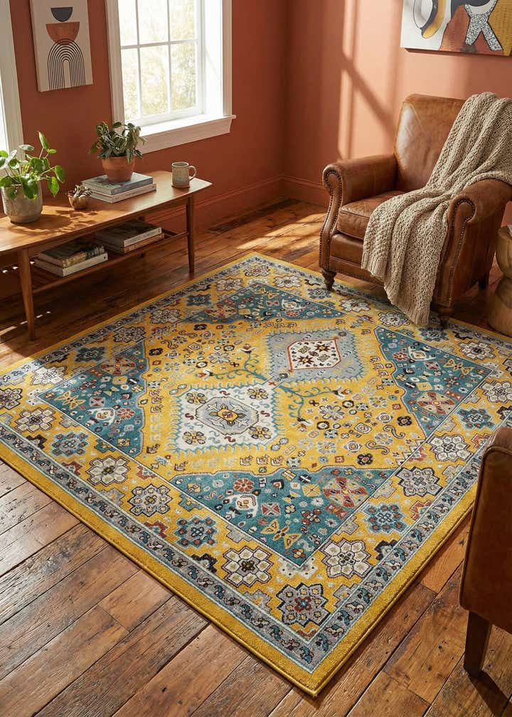 7' 10 x 7' 10 Kamala Washable Square Rug