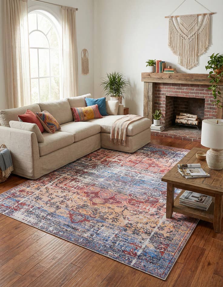 Detail image of 10' 6 x 13' Washable Francesca Rug