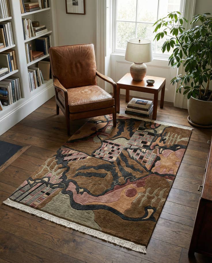 Detail image of 3' 11 x 5' 11 Hand Knotted Nepal Wool Rug