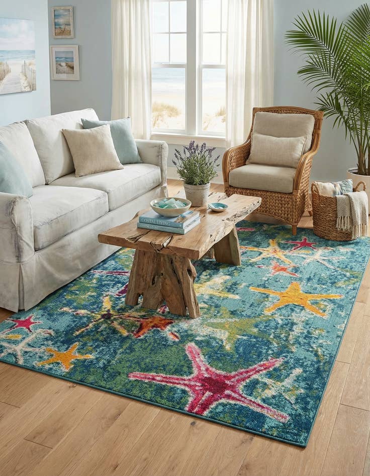 Detail image of 7' 1 x 10'  Washable Capri Rug