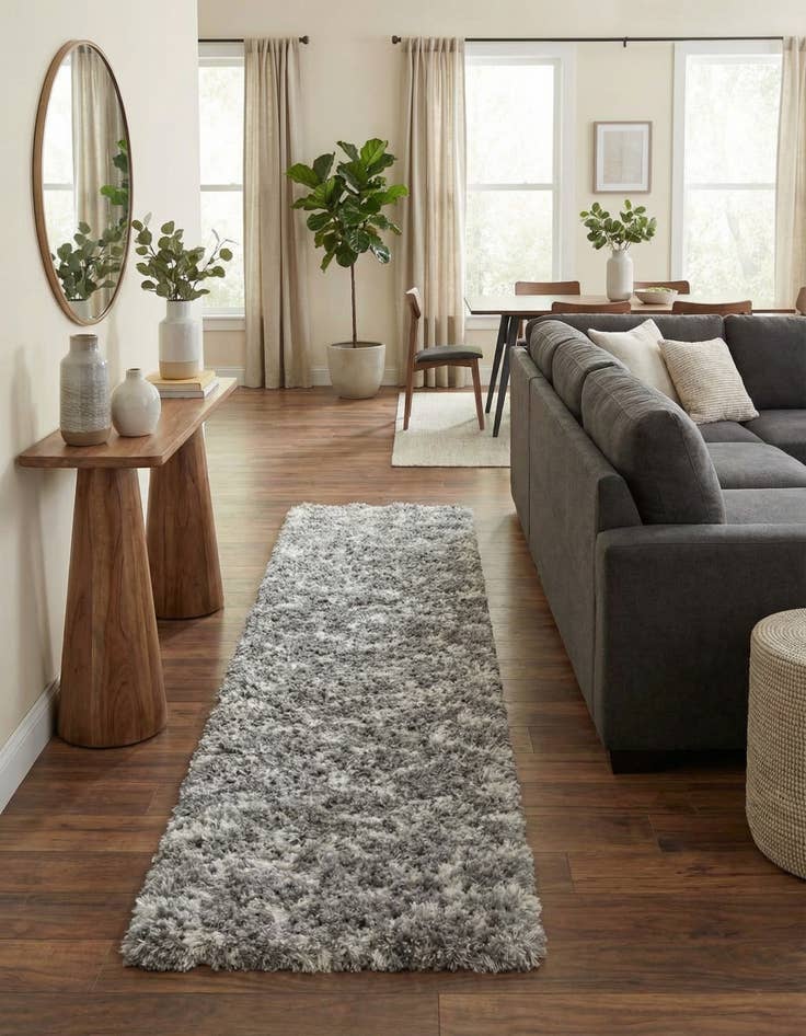 Detail image of 2' x 8' Infinity Shag Runner Rug