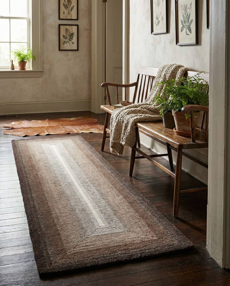 Detail image of 2' x 8' Ombre Wool Runner Rug