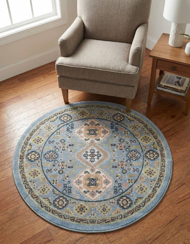 Detail image of 3' 3 x 3' 3 Kamala Washable Round Rug