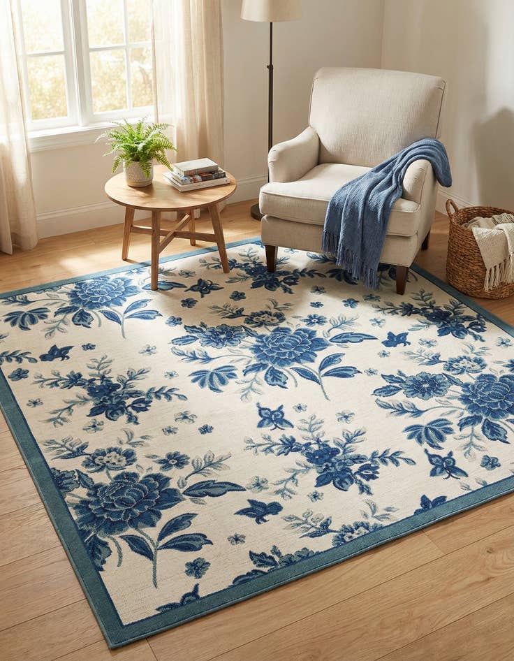 Detail image of 8' x 8' Blossom Square Rug