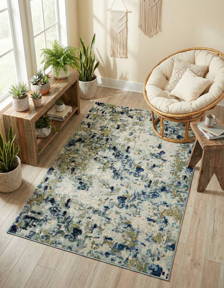 Detail image of 4' x 6' Washable Theia Rug