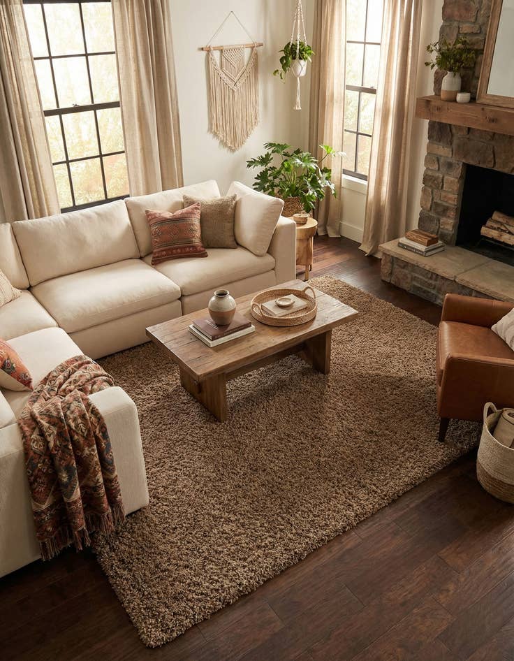 Detail image of 7' 10 x 11' Solid Shag Rug