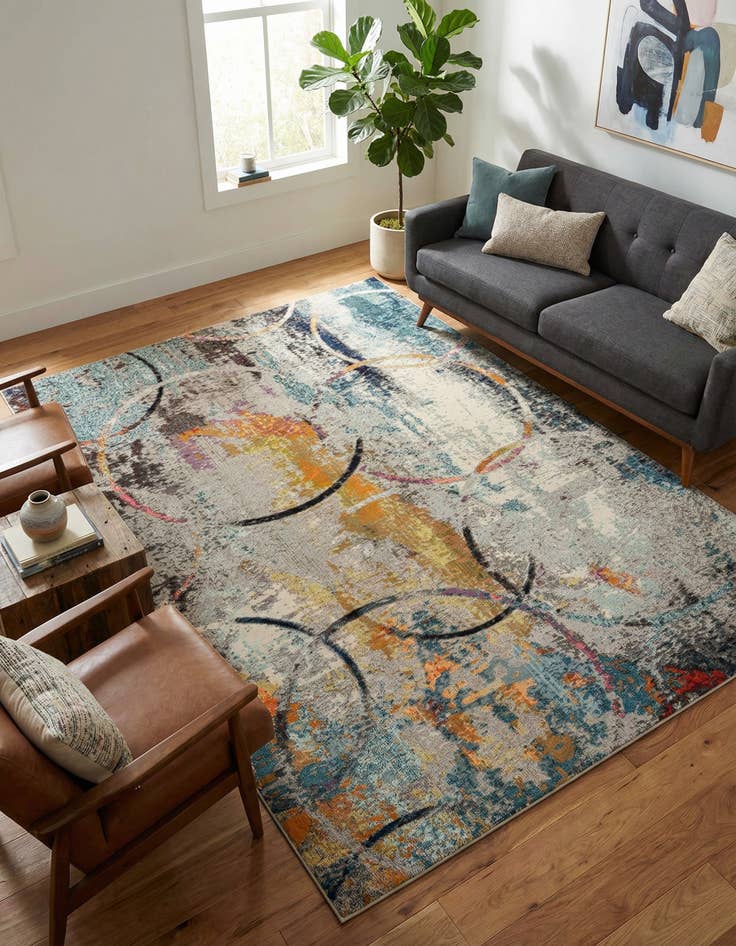 Detail image of 9' x 12' 2 Washable Theia Rug