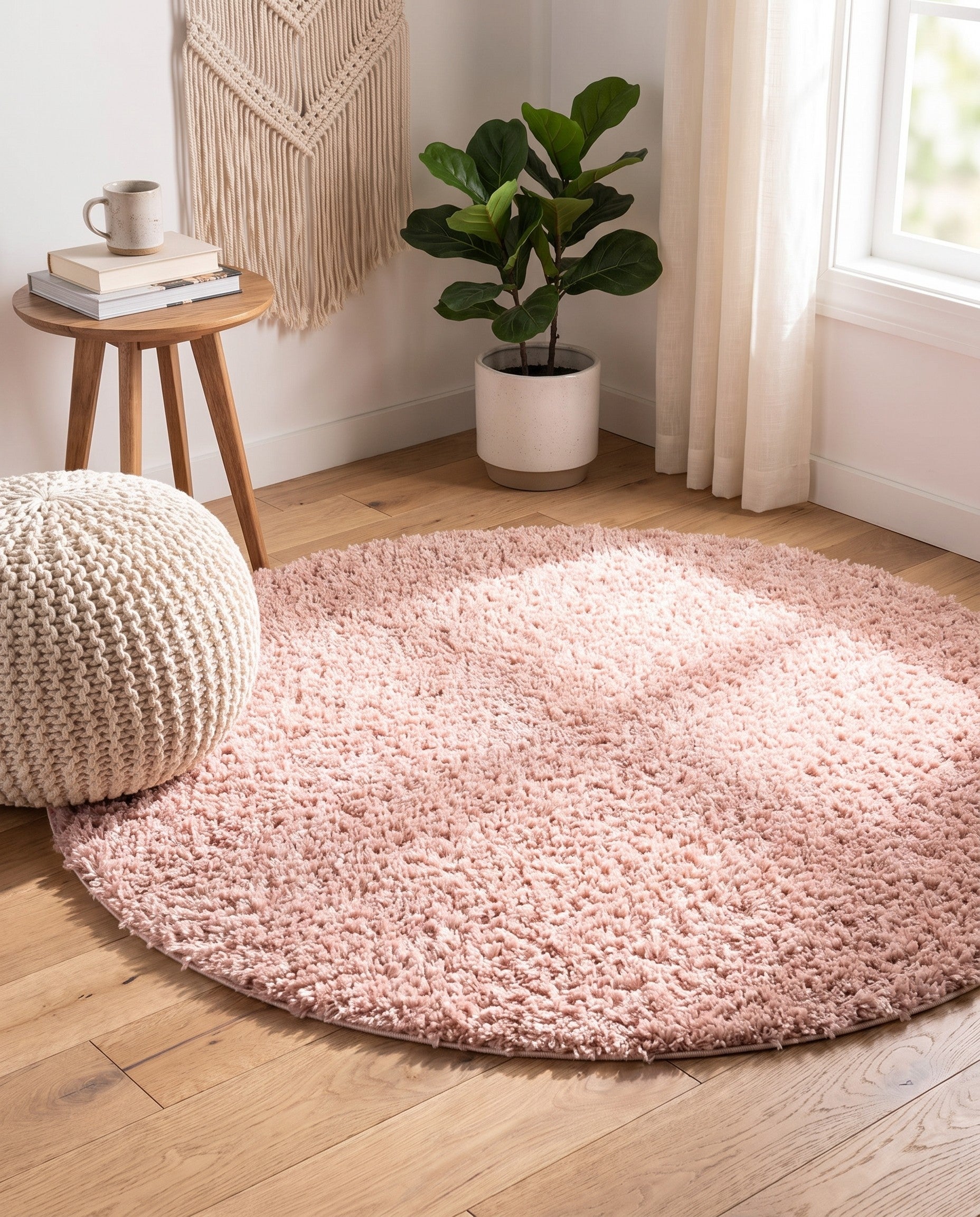 3' x 3' Zermatt Shag Round Rug