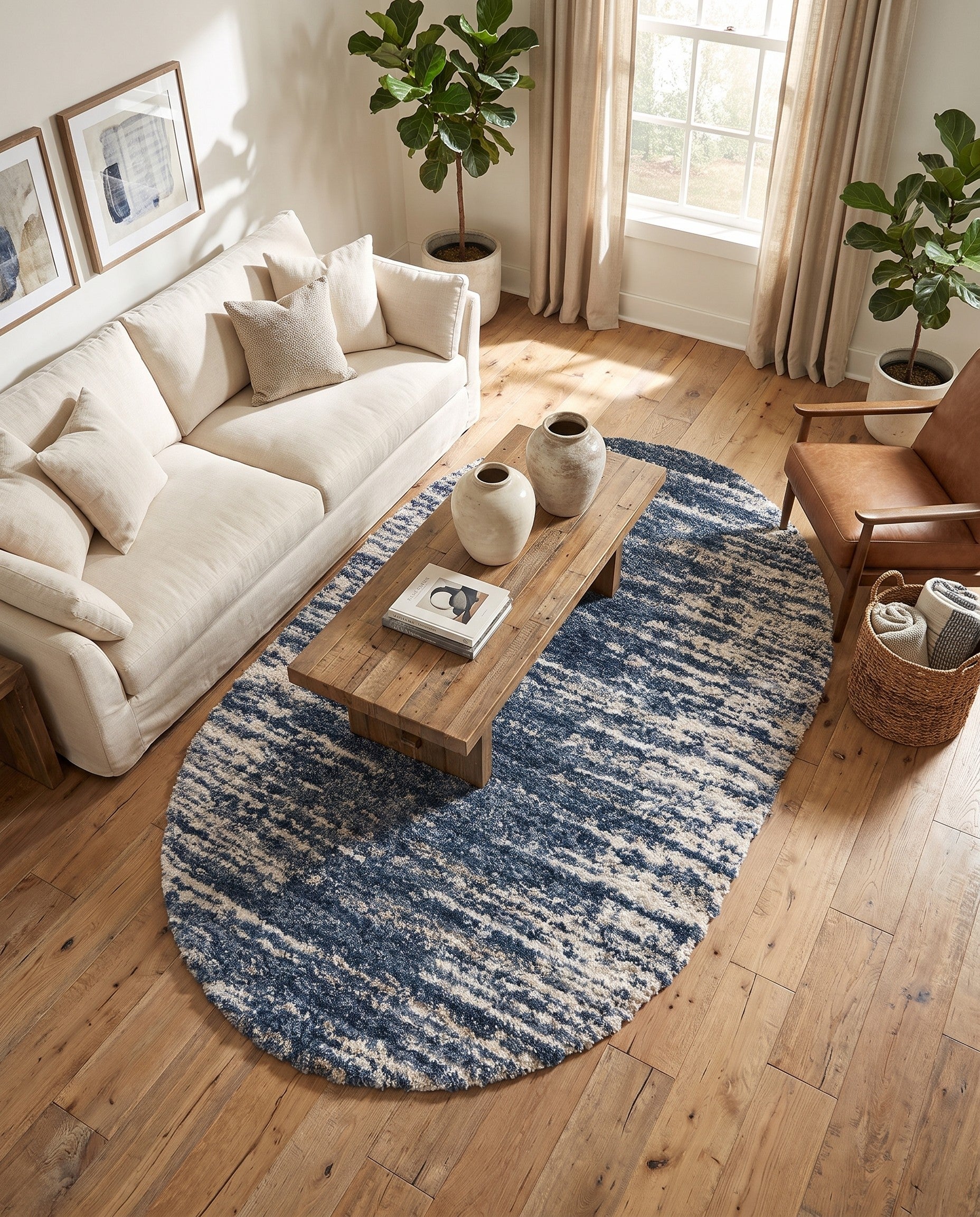 215cm x 305cm Serenity Shag Oval Rug