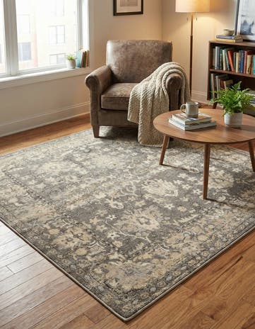 Gray Oregon Square Rug