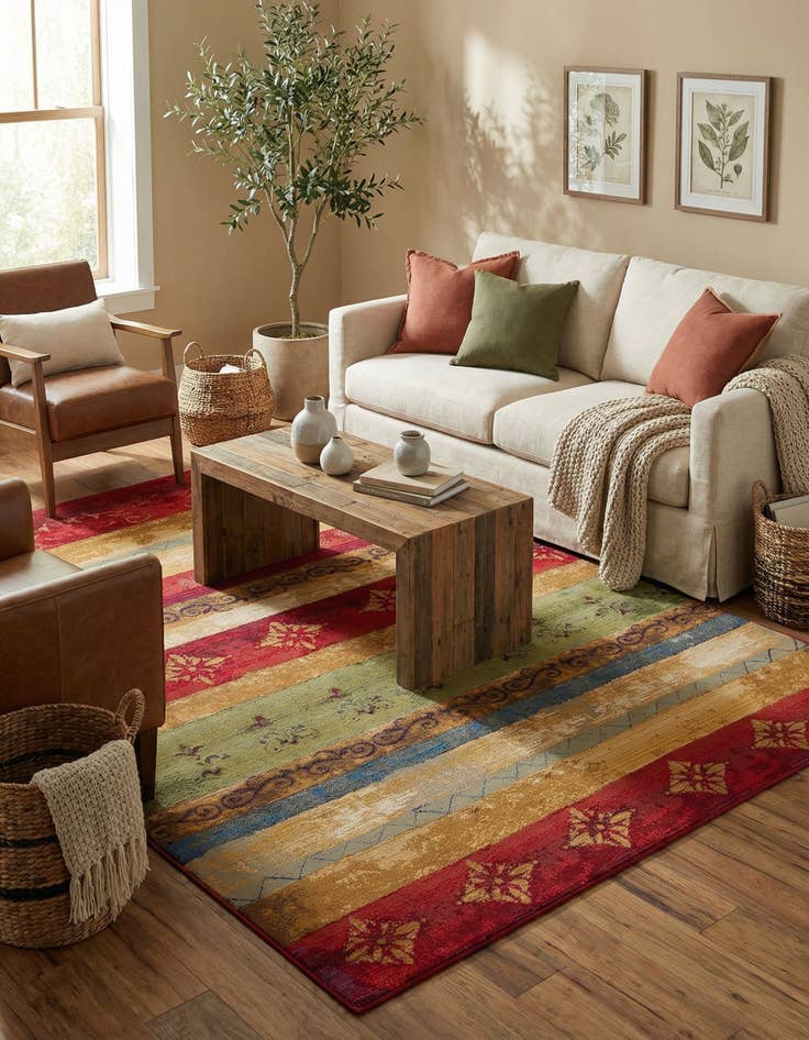 Detail image of 7' 10 x 10' Washable Modern Indoor / Outdoor Rug