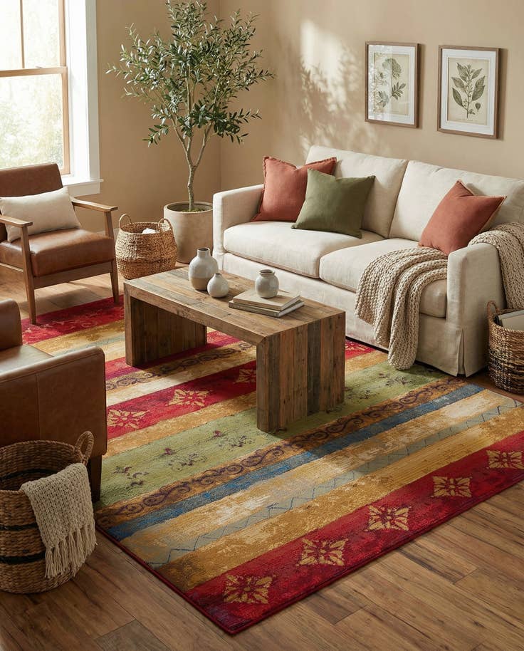 Detail image of 7' 10 x 10' Easy-Clean Modern Indoor / Outdoor Rug