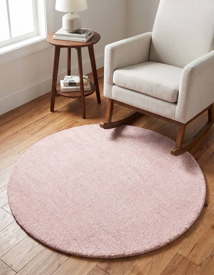 Detail image of 3' 1 x 3' 1 Hand Woven Jill Zarin English Manor Farmhouse Wool Round Rug