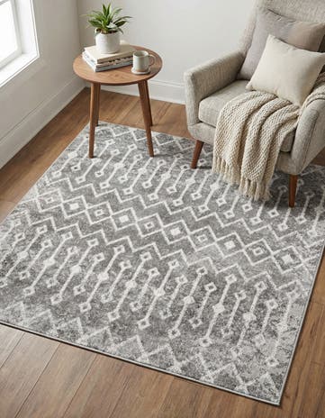 5' 3 x 5' 3 Bohemian Trellis Square Rug