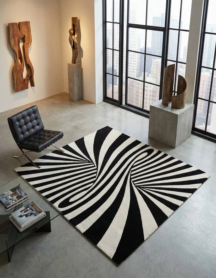 Detail image of  7' 10 x 7' 10 Vortex Wool Square Rug