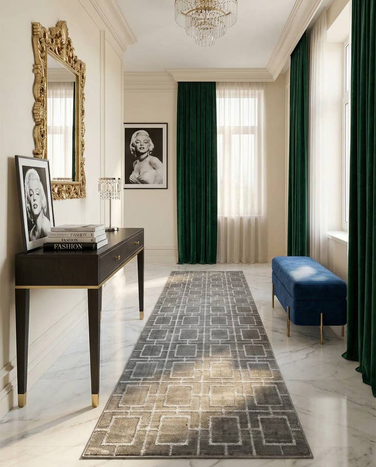 Detail image of 2' 7 x 12' Marilyn Monroe™ Glam Deco Runner Rug