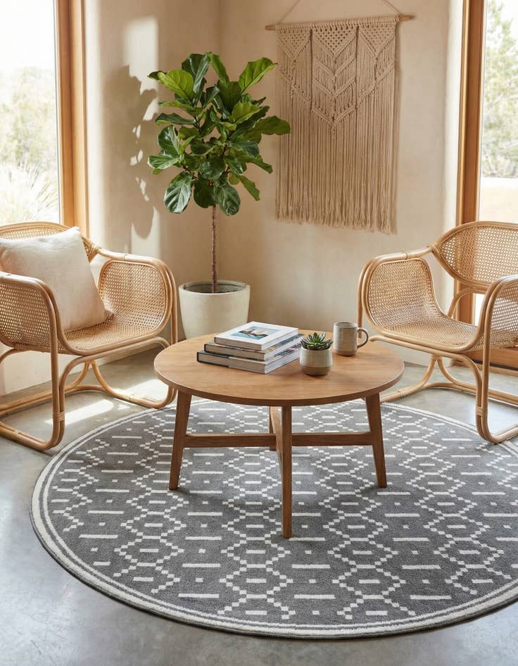 Detail image of 7' 10 x 7' 10 Oslo Round Rug