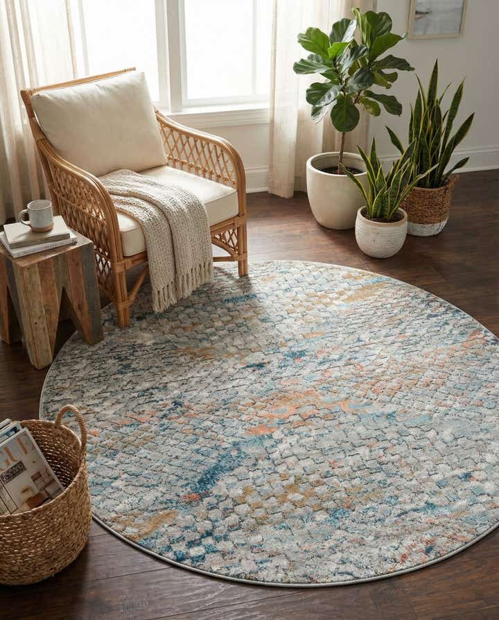 5' 3 x 5' 3 Leipzig Round Rug