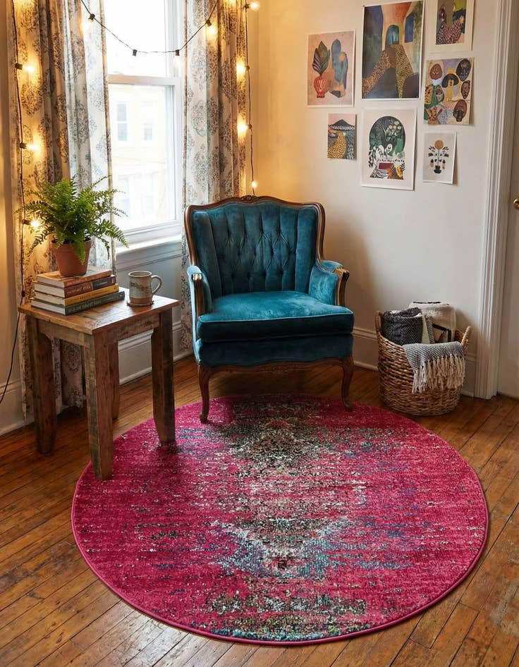 Detail image of 4' x 4'  Washable Arte Round Rug