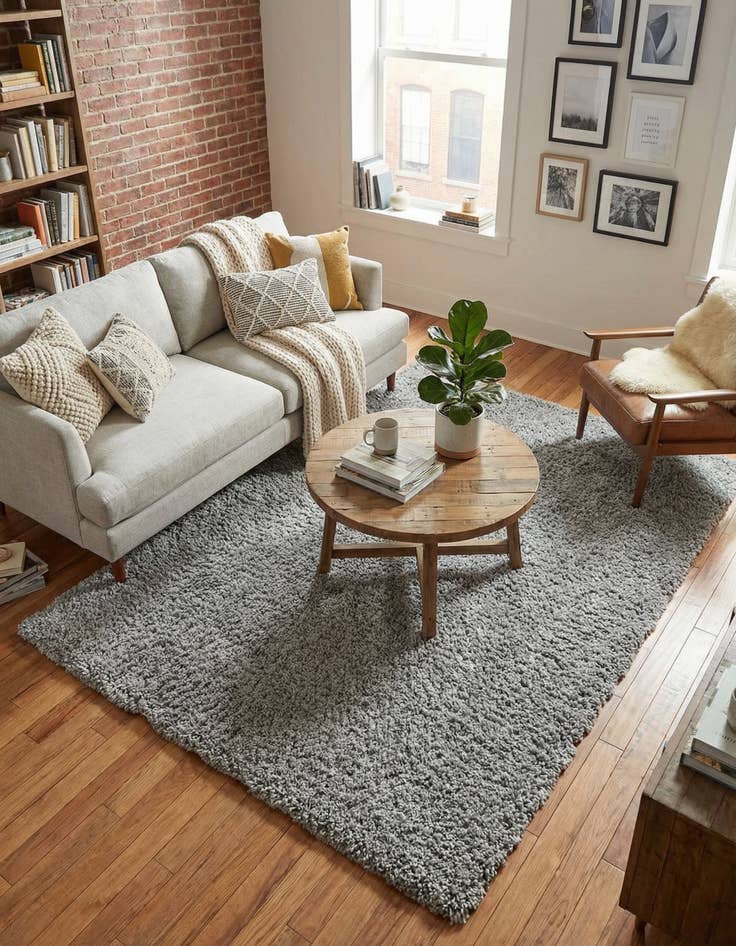 Detail image of 5' 10 x 9' Zermatt Shag Rug